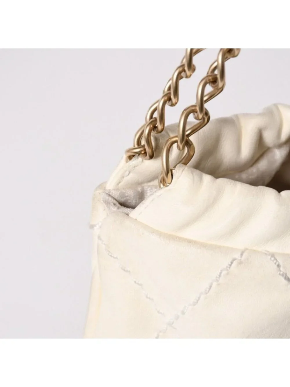 Chanel Shoulder Bag Chain Floral White Red Green Gold Lambskin